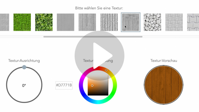 Video Demonstration der Texturierung der Grundfläche Video Planer Grundfläche texturieren