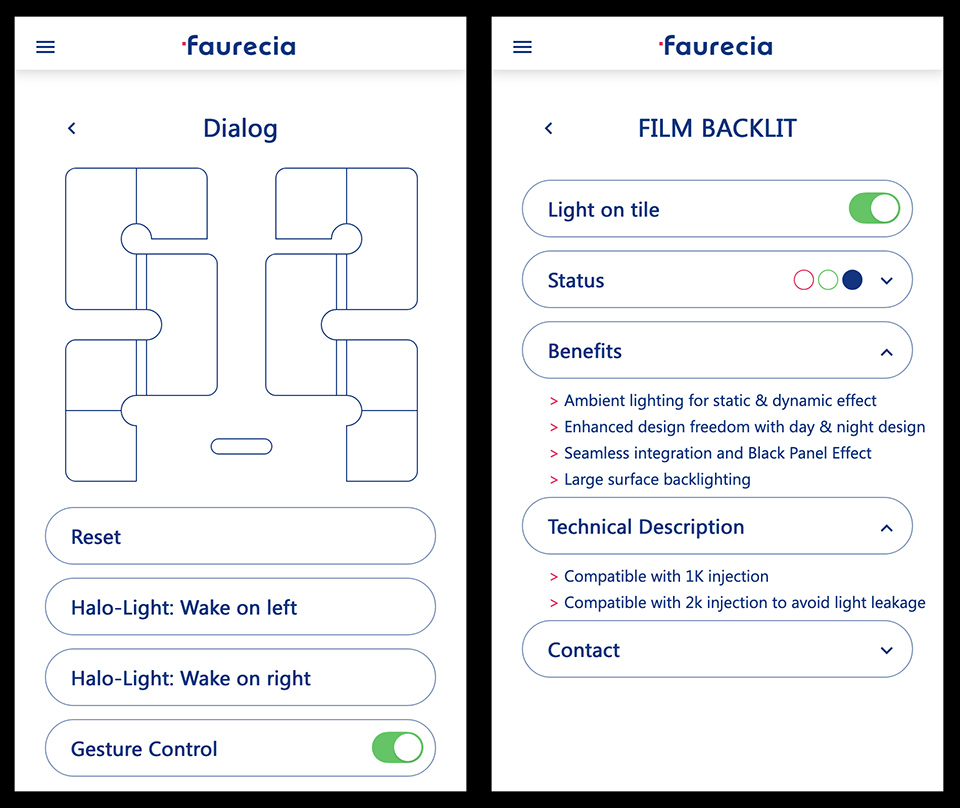 Responsive WebApp HTML5 (SVG, CSS, Javascript, PHP) 2 Screenshots der WebApp